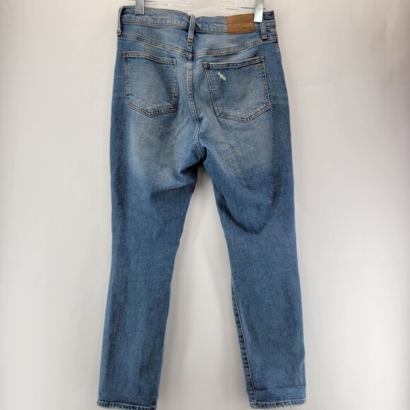 Madewell Jeans Womens 27 Perfect Vintage High Rise Crop Distressed Straight Leg - Picture 5 of 12